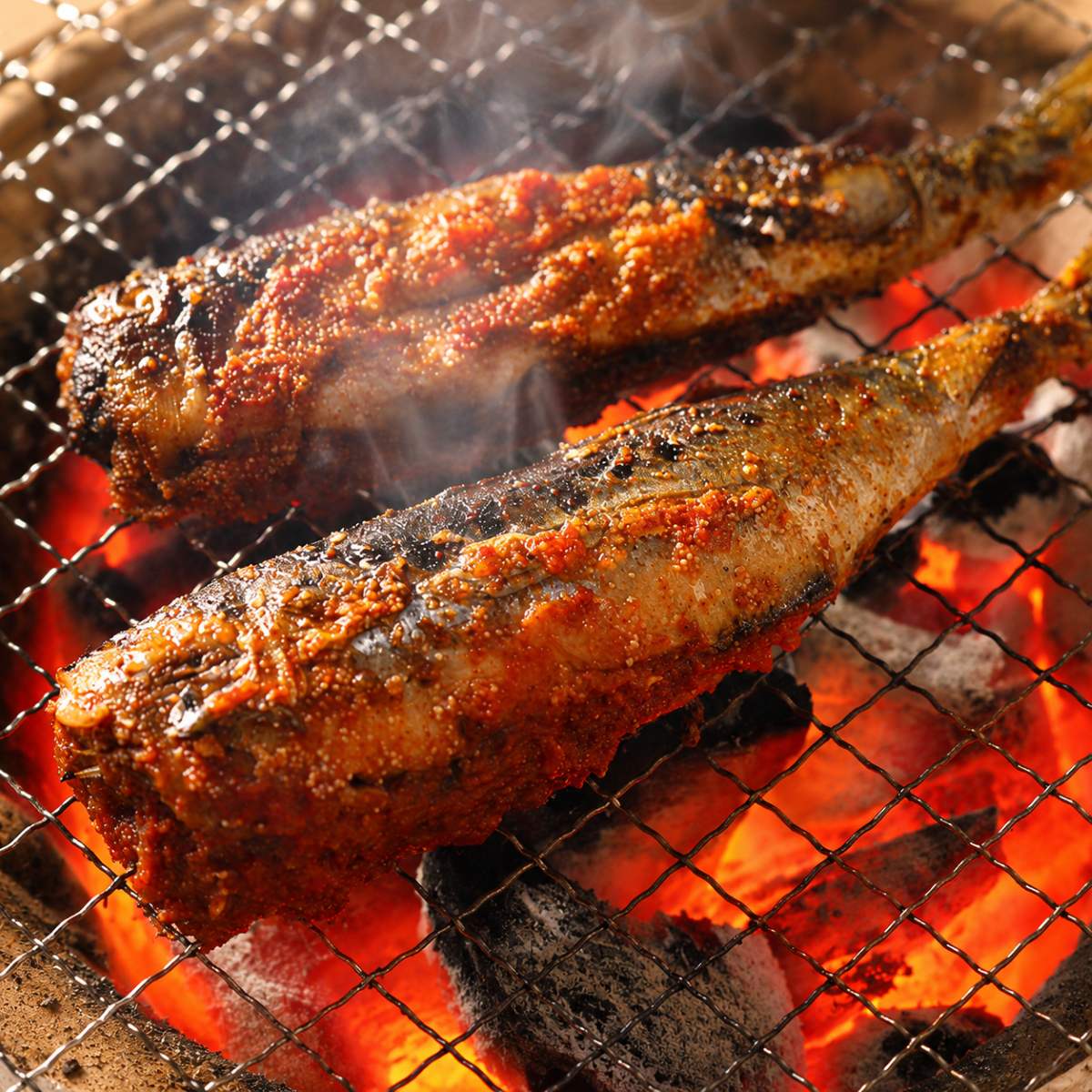 香ばしく焼き上げたいわし明太5尾入りの調理イメージ